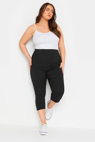 Pantacourt Noir En Bengaline Size 46 - Yours - Modalova