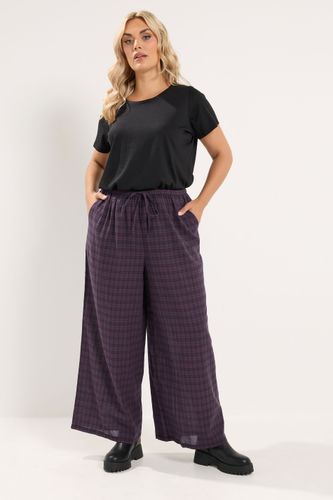 Pantalon Large Bordeaux À Carreaux Size Short > 48 - Yours - Modalova