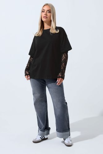 Tshirt À Manches Longues En Dentelle Noire Size 40 - Limited Collection - Modalova