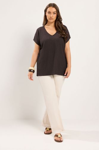 Tshirt Texturé Marron Chocolat Size 46 - Yours - Modalova