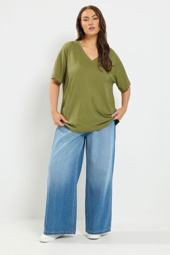 Tshirt Long Décontracté Vert Size 40 - Yours - Modalova