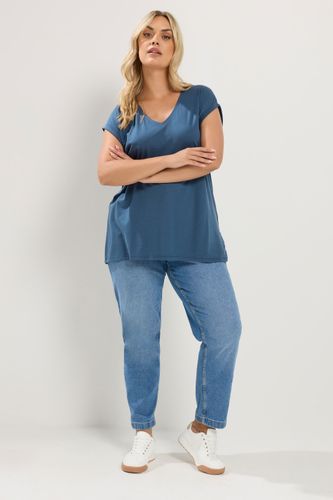 Tshirt Basique Bleu Denim Size 42 - Yours - Modalova