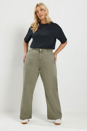 Jean Large Vert Kaki Délavé Size Regular > 58-60 - Yours - Modalova