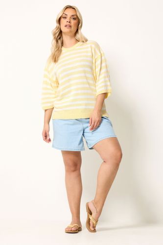 Pull En Maille Jaune À Rayures Size 42-44 - Yours - Modalova