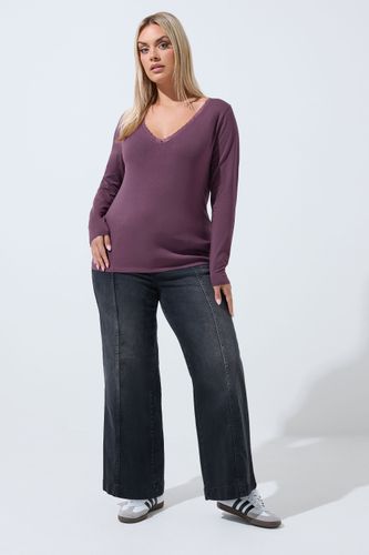 Haut Violet Bordé De Dentelle Size 38 - Limited Collection - Modalova