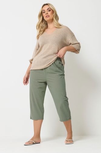 Pantacourt Vert Kaki En Coton À Poches Size 42 - Yours - Modalova