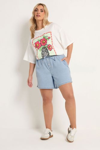 Short En Jean Bleu Noué À La Taille Size 46 - Yours - Modalova