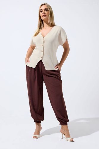 Top Marron Naturel En Maille Compacte Size 44 - Limited Collection - Modalova