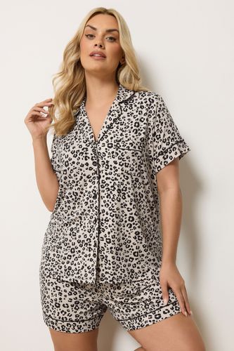 Ensemble De Pyjama Marron Naturel Léopard Size 58-60 - Yours - Modalova