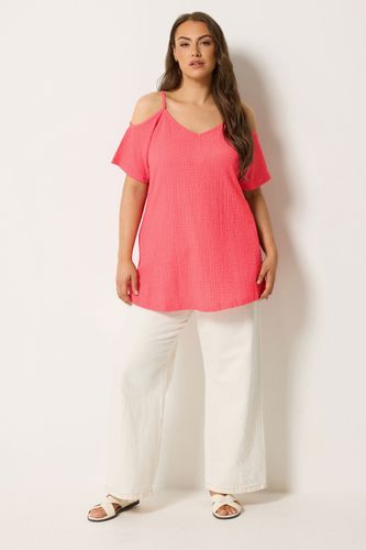 Top Rose Texturé À Épaules Dénudées Size 50-52 - Yours - Modalova
