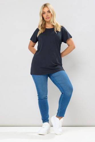 Tshirt Bleu Marine Manches Courtes En Jersey Size 66-68 - Yours - Modalova