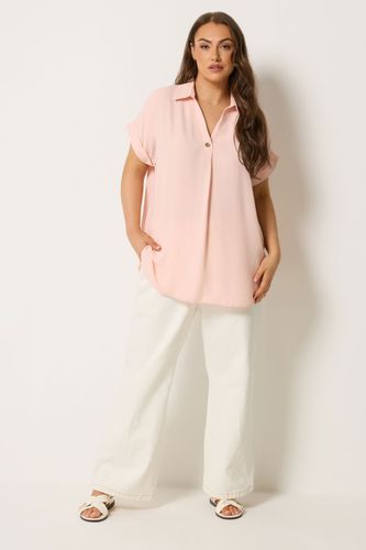 Blouse Rose À Demipatte De Boutonnage Size 46 - Yours - Modalova