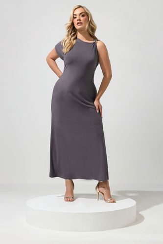 Robe Longue Grise À Boucle Métallique Size 48 - Yours London - Modalova