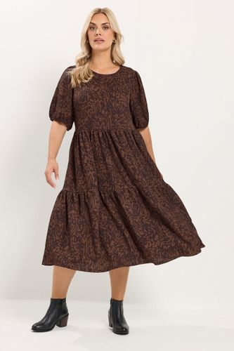 Robe Marron À Imprimé Animalier Size 40 - Yours - Modalova
