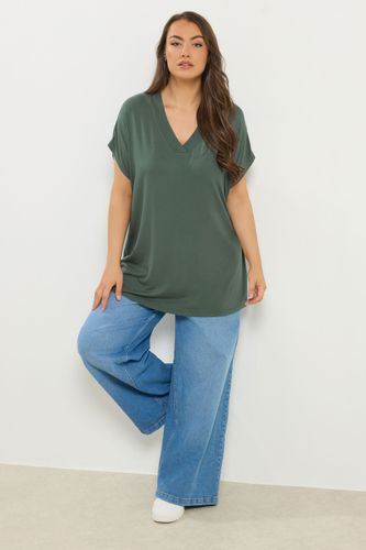 Tshirt Vert À Mancherons Size 50-52 - Yours - Modalova