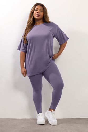 Yours Curve Legging Violet Size 48 - Yours - Modalova