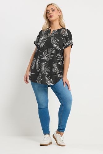 Top À Encolure Fendue Et Imprimé Feuilles Size 48 - Yours - Modalova