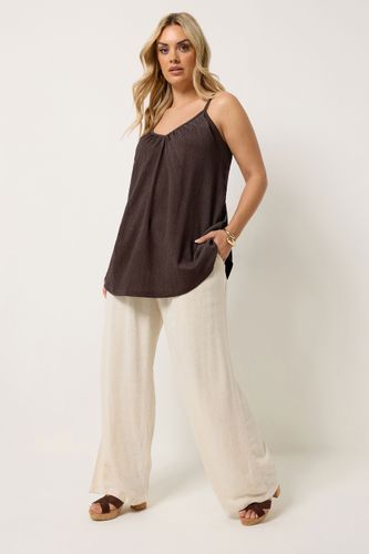 Caraco Marron Chocolat Texturé Et Froncé Size 44 - Yours - Modalova