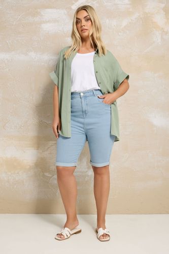 Short Bleu Stretch En Denim Size 54 - Yours - Modalova