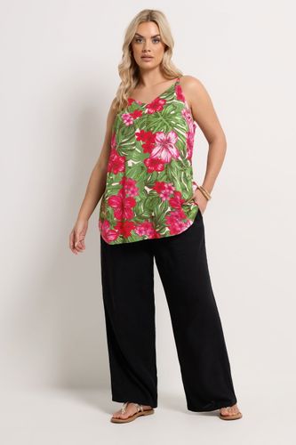 Caraco Vert À Imprimé Tropical Size 66-68 - Yours - Modalova