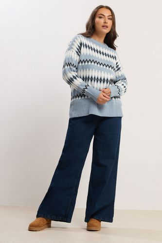 Pull En Maille Fairisle Bleu Size 42-44 - Yours - Modalova