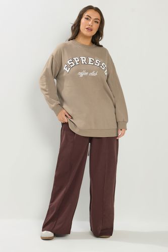 Sweatshirt À Slogan « Espresso » Size 48 - Yours - Modalova
