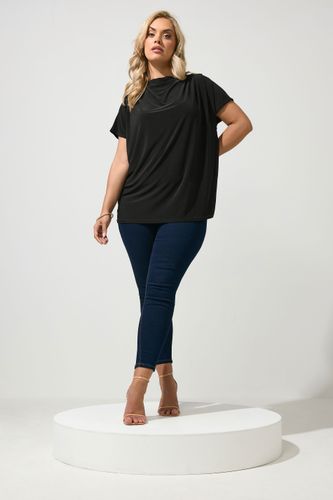 Top Noir À Épaules Plissées Size 40 - Yours London - Modalova