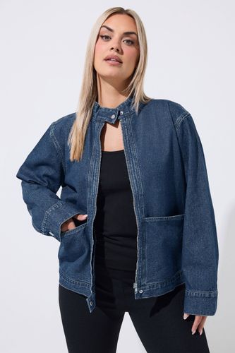 Veste En Denim Bleu Indigo À Col Cheminée Size 38 - Limited Collection - Modalova
