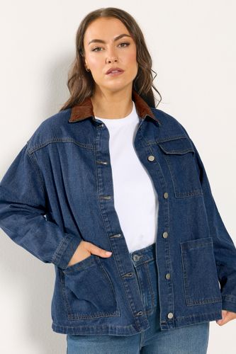 Veste Utilitaire En Jean Bleu À Cordon De Serrage Size 48 - Yours - Modalova