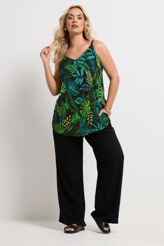 Caraco Noir À Imprimé Tropical Size 46 - Yours - Modalova