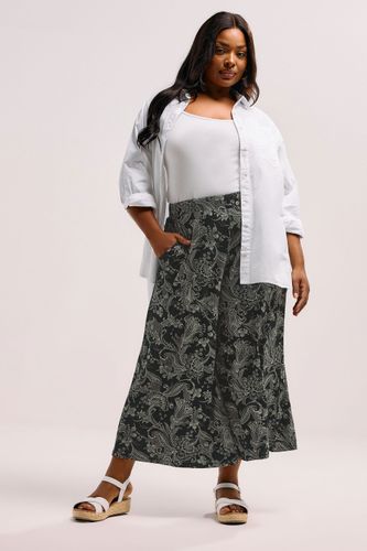Culotte Midaxi Noire À Imprimé Cachemire Size 48 - Yours - Modalova