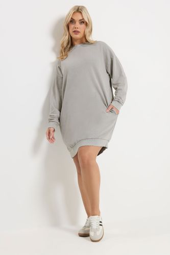 Robe Pull Douce Grise À Manches Longues Size 46 - Yours - Modalova