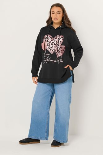 Sweat À Capuche Avec Trois Cœurs En Léopard Size 48 - Yours - Modalova