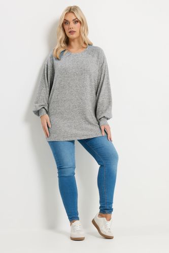 Yours Pull Doux Gris Size 48 - Yours - Modalova