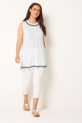 Débardeur Blanc Brodé Size 44 - Yours - Modalova