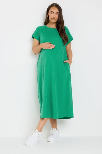 Maternity Robe Midi Verte Volantée À Poches Size 48 - Bump It Up - Modalova