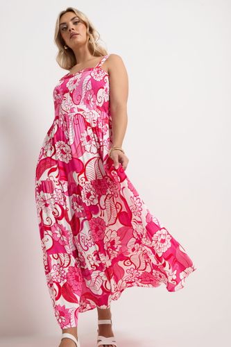 Robe Longue À Fleurs Rose Size 46 - Yours - Modalova