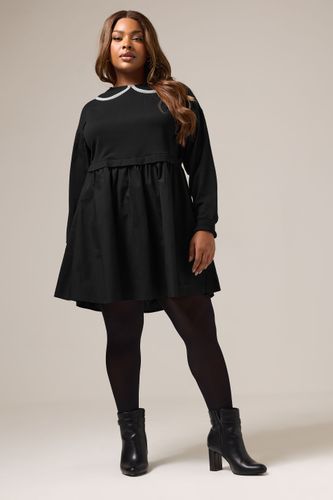 Curverobe Pull 2 En 1 En Popeline Noire Size 42 - Yours - Modalova