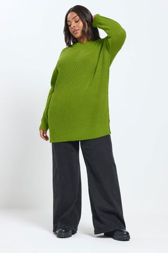 Pull Vert À Épaules Tombantes Size 58-60 - Yours - Modalova
