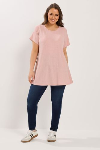 Tshirt Évasé Rose Scintillant Size 44 - Yours - Modalova