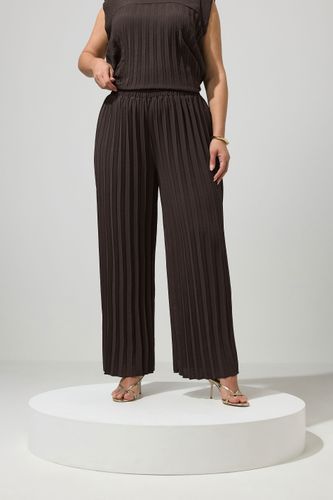 Pantalon Plissé Marron Chocolat Size 44 - Yours London - Modalova
