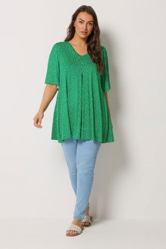 Top Vert À Pois Plissé Sur Le Devant Size 58-60 - Yours - Modalova