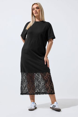 Robe Noire Bordée De Dentelle Size 54-56 - Limited Collection - Modalova