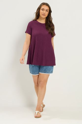 Top Trapèze Violet Texturé Size 48 - Yours - Modalova