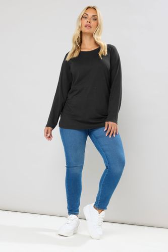 Tshirt Noir Manches Longues Jersey Size 40 - Yours - Modalova