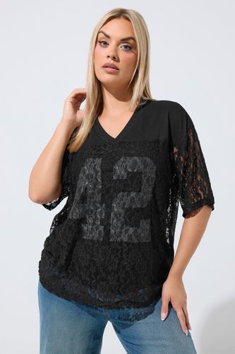 Tshirt Noir En Dentelle À Col En V Size 40 - Limited Collection - Modalova