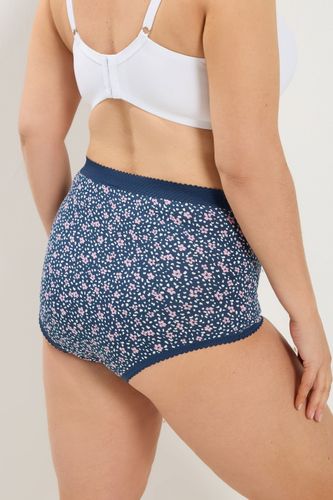 Et Lot De 5 Culottes Couvrantes Bleu Marine À Imprimé Petites Fleurssize 54-56 - Yours - Modalova