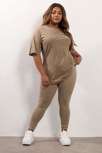 Legging Marron Naturel Size 48 - Yours - Modalova