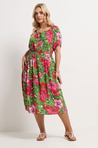 Robe Longue Verte À Fleurs Size 42 - Yours - Modalova