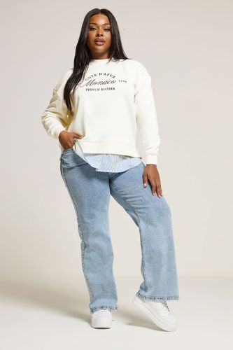 Sweatshirt 2 En 1 Crème « Monaco » Size 48 - Yours - Modalova